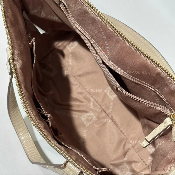 Anne Klein Lion Logo Crossbody Tote Bag - Picture 9 of 16